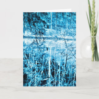 A caminhada de inverno no Cartão Infravermelho de