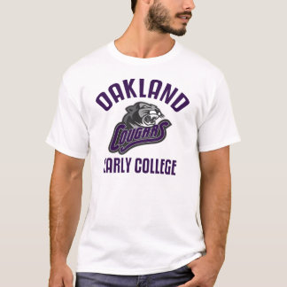 A camisa afligida das senhoras, logotipo de OEC
