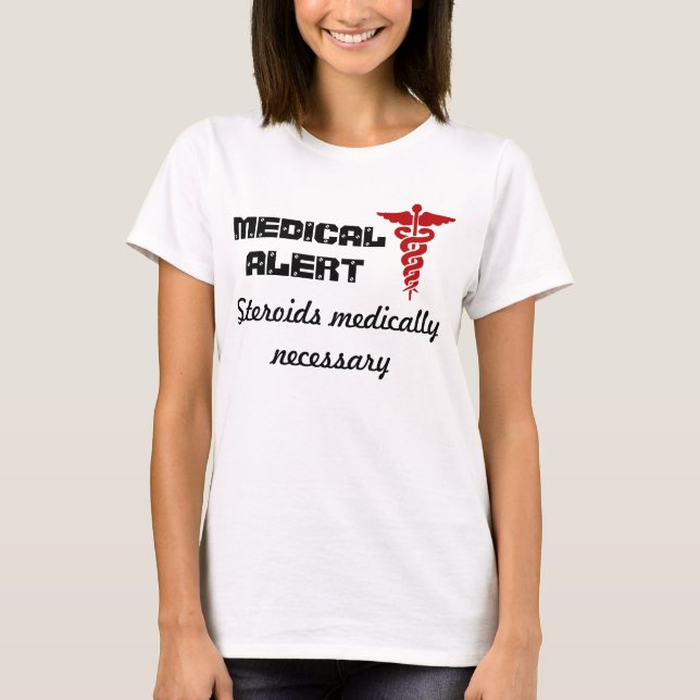 A camisa alerta médica das mulheres (Frente)