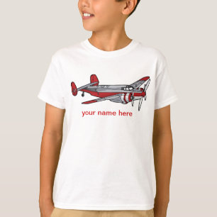 A camisa básica dos miúdos vermelhos do plano do