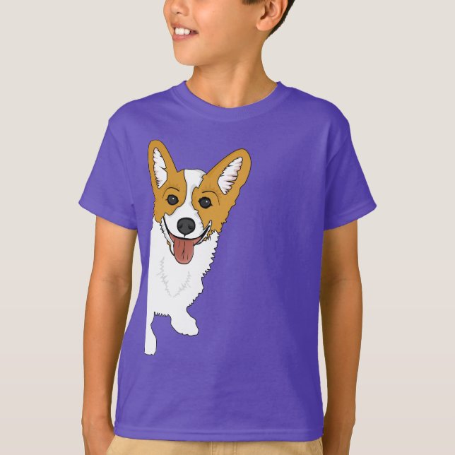 A camisa bonito do miúdo do Corgi (Frente)