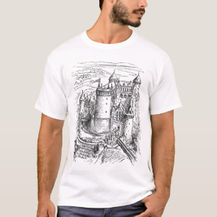 A camisa da criança medieval do castelo