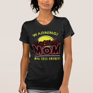 A camisa da mamã do softball, mamã gritará alta