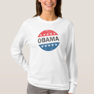 A camisa das mulheres do botão de Obama 2012 do