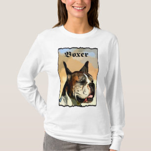 A camisa das mulheres do cão do pugilista