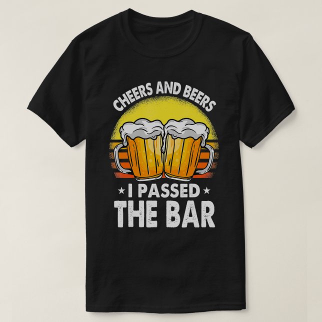 A Camisa De Exame De bar Oferece Saúde E Cerveja Q (Frente do Design)
