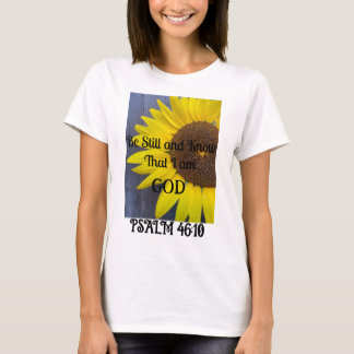 A camisa de girassol fique quieta e saiba que sou