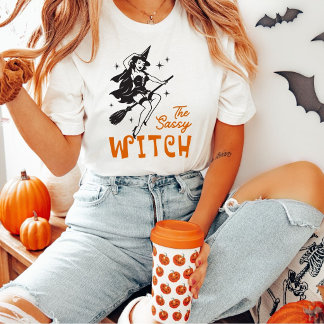 A Camisa de Halloween Vintage da Bruxa Atrevida