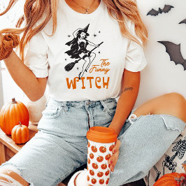 A Camisa de Halloween Vintage da Bruxa Divertida