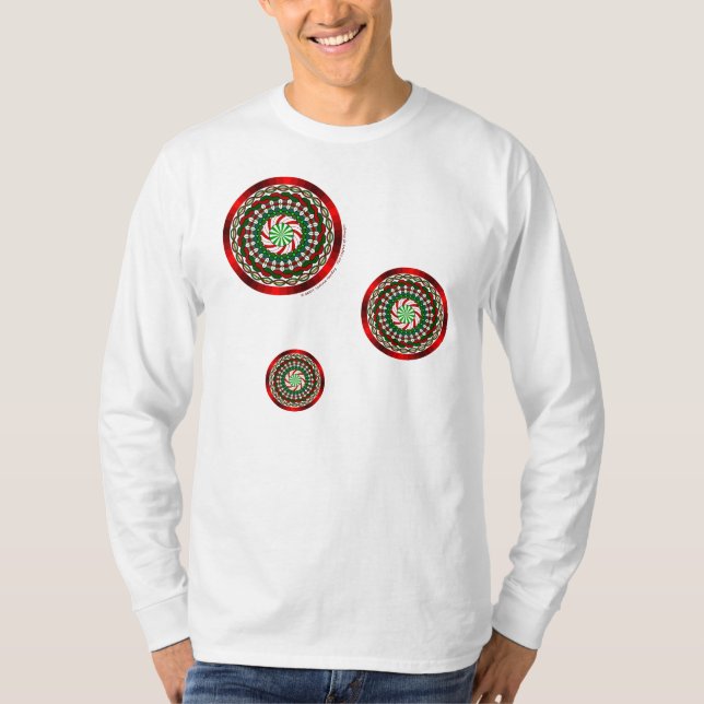 A Camisa de Luz de Natal Masculina As Cores do Nat (Frente)