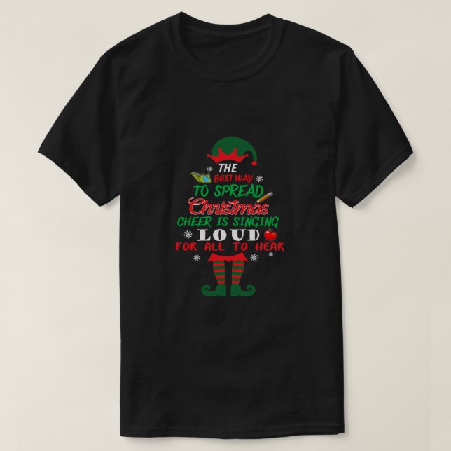 A Camisa De Natal Elf É A Melhor Maneira De Espalh (Frente do Design)