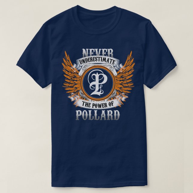 A Camisa De Nome Pollard Nunca Subestima A Potênci (Frente do Design)
