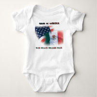 A camisa do bebê - feita no mexicano americano de