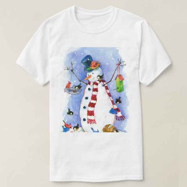 A Camisa do Boneco de Neve Mais Feliz (Frente do Design)