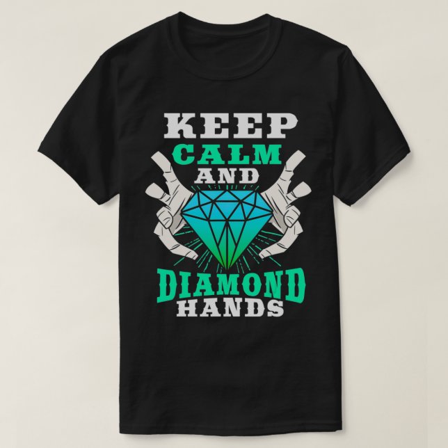 A Camisa Do Comércio De Ações Mantém A Calma E O C (Frente do Design)