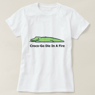 a camisa do crocodilo t, croco vai morre em um