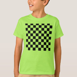 A camisa do miúdo do teste padrão do verificador
