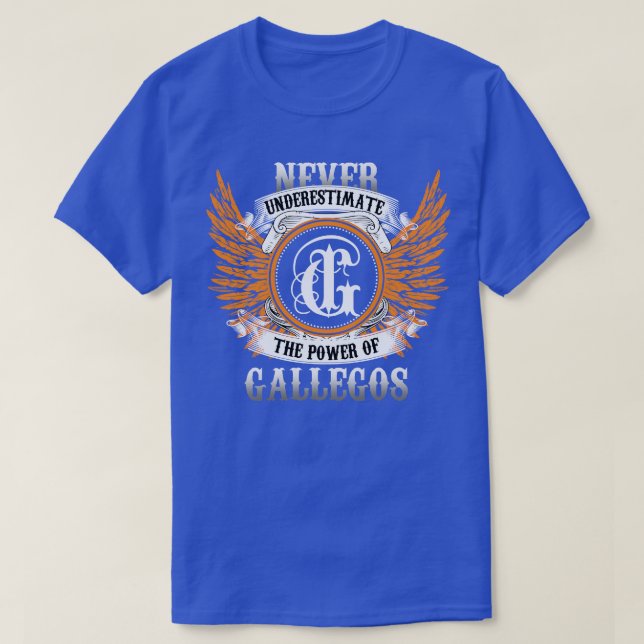 A Camisa Do Nome Galegos Nunca Subestima A Potênci (Frente do Design)