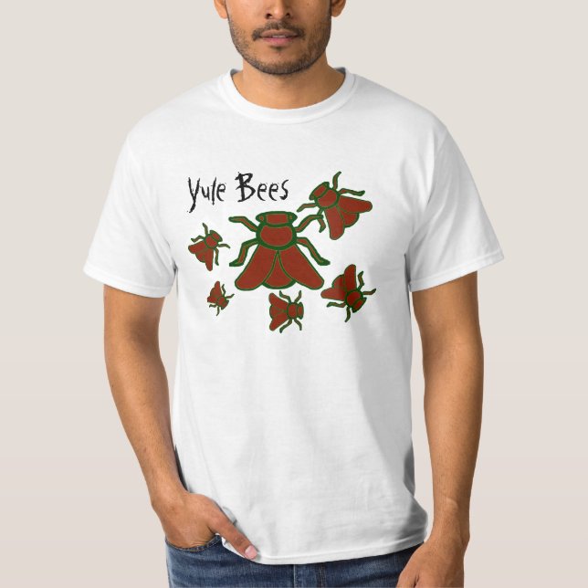 A camisa dos homens das abelhas de Yule (Frente)