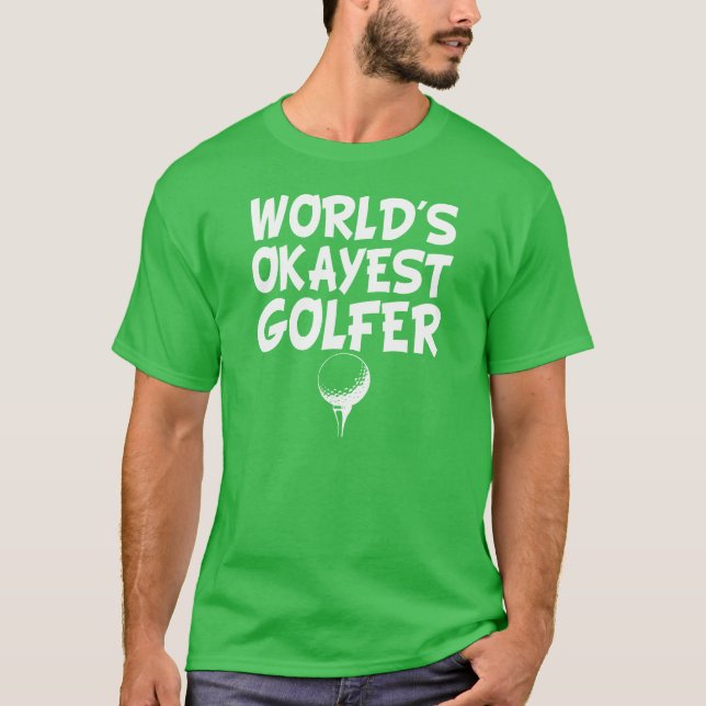 A camisa dos homens engraçados do jogador de golfe (Frente)