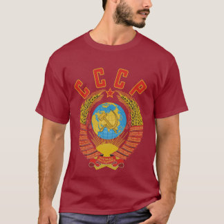 A camisa dos homens soviéticos da brasão CCCP