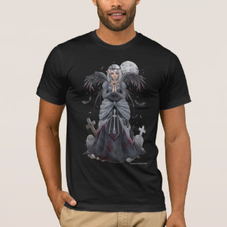 A camisa escura do anjo da sacerdotisa