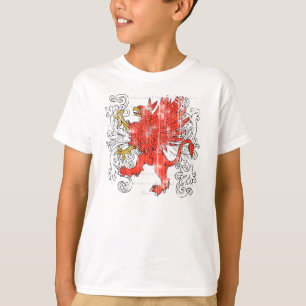 A camisa leve dos miúdos vermelhos do grifo