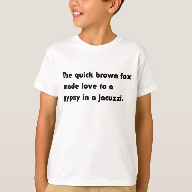 A Camisa Pangrama do Raposo Marrom Rápido... Jacuz (Frente)