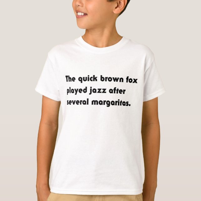 A Camisa Pangrama ... O Raposo Marrom Rápido Tocou (Frente)