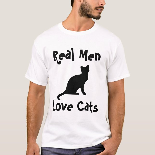 A camisa real dos gatos do amor dos homens dá o (Frente)