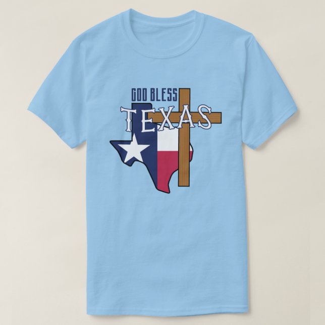 A Camisa "Texas Deus abençoe" do Patriot Country (Frente do Design)
