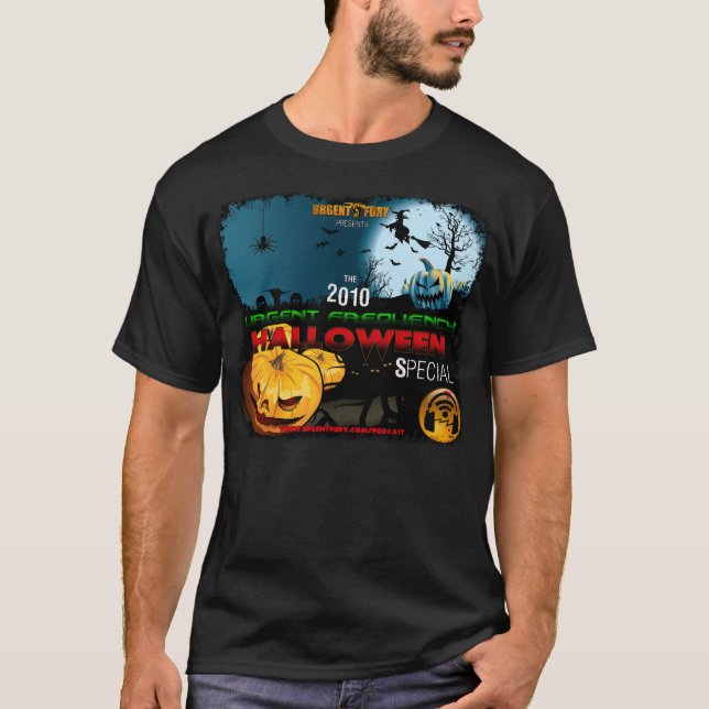 A camisa urgente do Special do Dia das Bruxas da (Frente)
