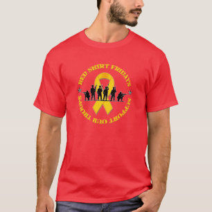 A camisa vermelha sextas-feiras apoia nosso TShirt