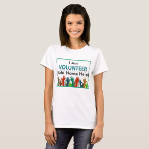 A camisa voluntária personalizada preenche seu