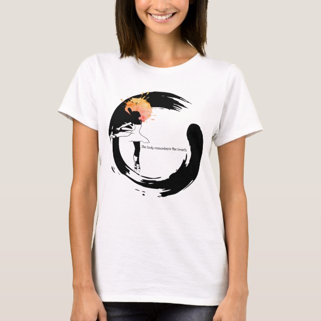 A Camiseta Ballet Zen Respira que o Corpo Lembra (Frente)