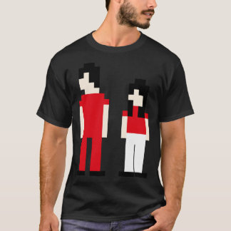 A Camiseta Clássica das Estrias Brancas Pixel