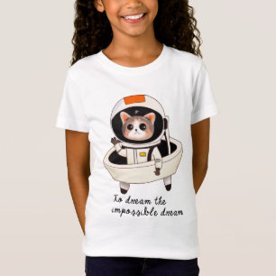 A camiseta da menina do astronauta Dreamy