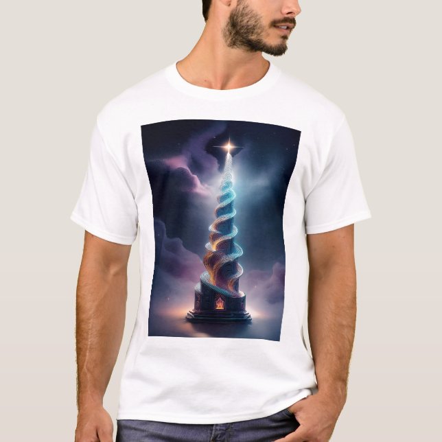 A camiseta da torre de parafuso com explosão de es (Frente)