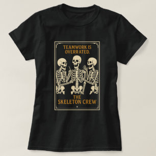 A Camiseta da Tripulação Esqueleto Local de Trab