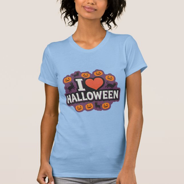 A Camiseta das Mulheres do Amor de Halloween (Frente)