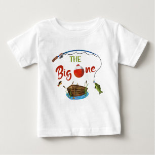 A camiseta de bebê Boy O-fish-ally ONE