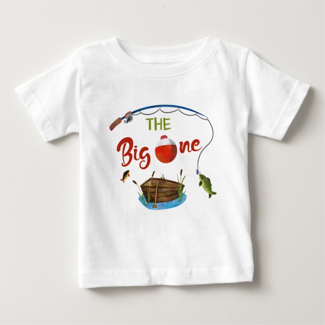 A camiseta de bebê Boy O-fish-ally ONE (Frente)