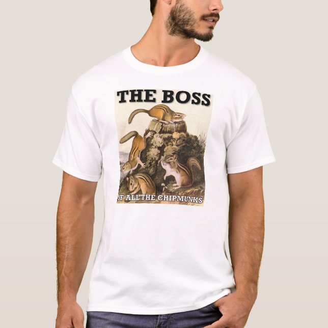 A Camiseta Divertida do Chefão de Todos os Esquilo (Frente)