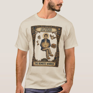 A Camiseta do Carto de Tarô do Trabalhador Remoto