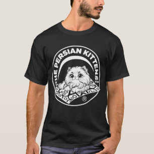 A Camiseta do Logotipo dos Gatinhos Persas / Branc