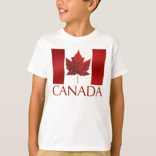 A camiseta do miúdo de Canadá do t-shirt da
