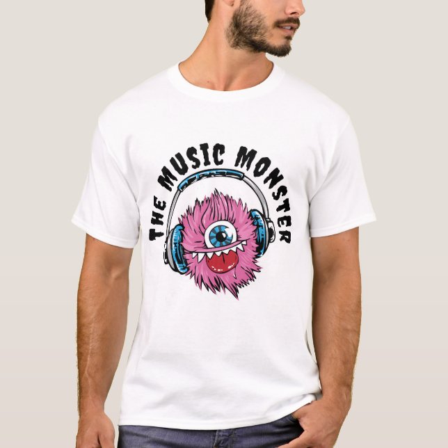 A camiseta do Monstro da Música (Frente)