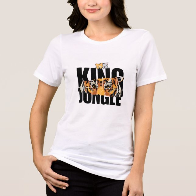 A camiseta do rei leão & design de gato (Frente)