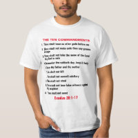 A Camiseta Escura Básica dos Dez Mandamentos Mascu