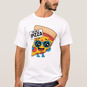 A camiseta “EU ESTOU NUMA PIZZA”